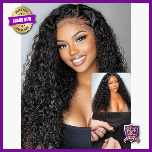 Human Hair Water Wave Wig 14 Inch Glueless Lace Front Pre Plucked main image 6